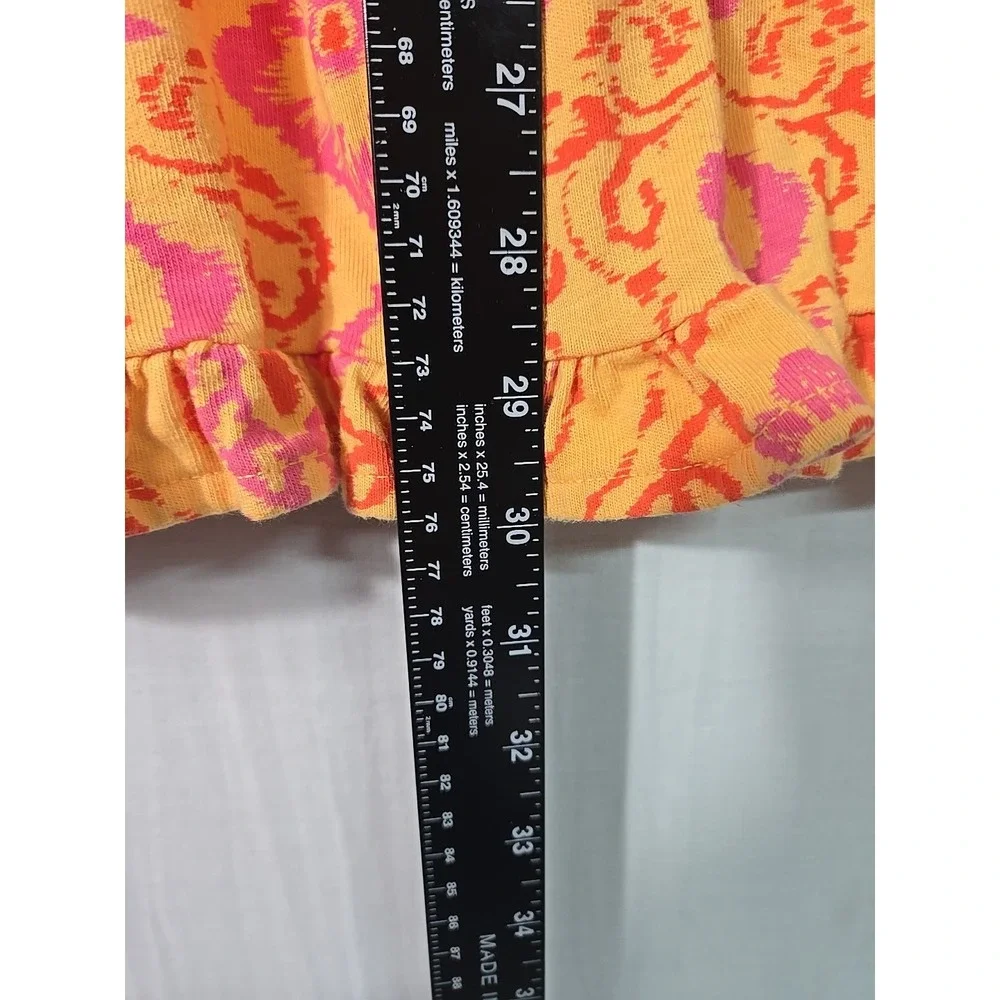 NWT Fresh Produce Girl's Size Large (6/7) Orange Tank Dress Ruffle‎ Papaya USA